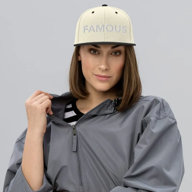 FAMOUS WHT Snapback Hat - unisex