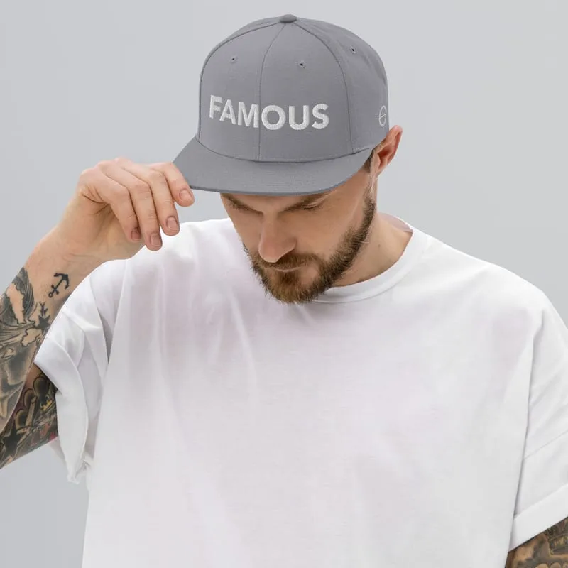 FAMOUS WHITE Snapback Hat - unisex